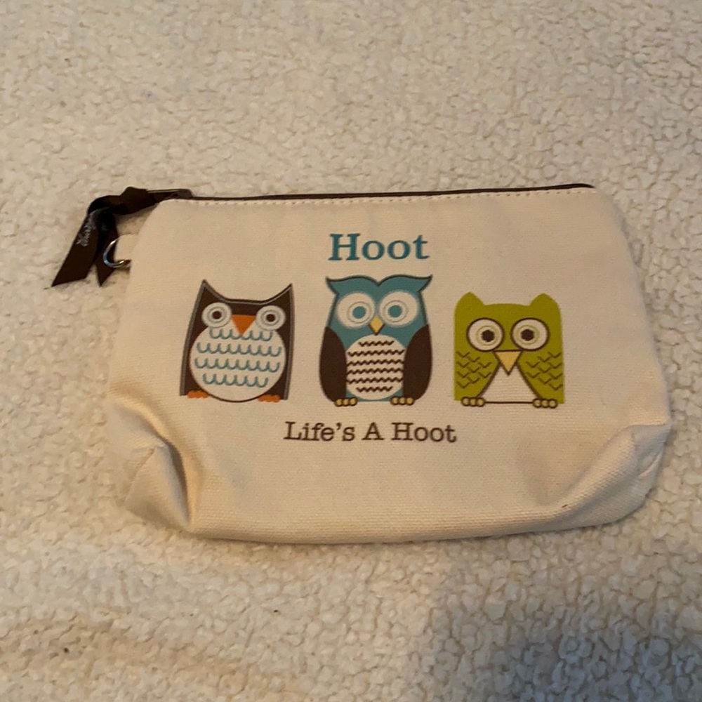 NIP Little Expressions Owl Zipper Pouch